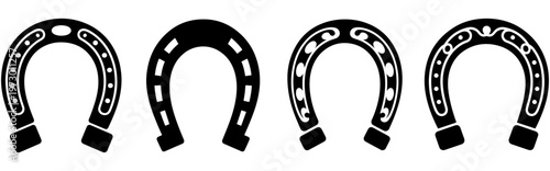 horseshoe luck symbol illustration isolated on white background. fortune and protection concept
