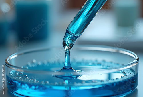 Liquid Transfer Using Dropper in a Petri Dish at a Science Lab During a Research Session