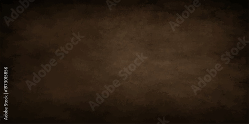 Dark vintage grunge paper texture with an aged brown parchment design and a rough black concrete backdrop