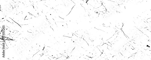 Cracked white wall texture with dark fracture lines, distressed plaster surface, grunge urban decay, rough abstract pattern, high contrast minimalist style.