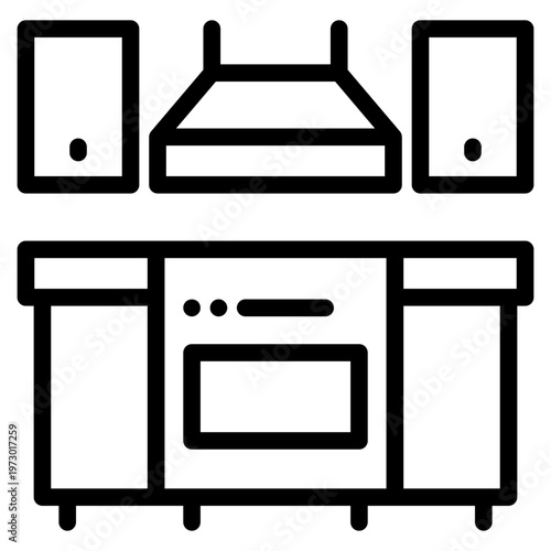 Kitchen icon vector graphic illustration. Suitable for website design, app, template.