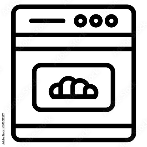 oven icon vector graphic illustration. Suitable for website design, app, template.