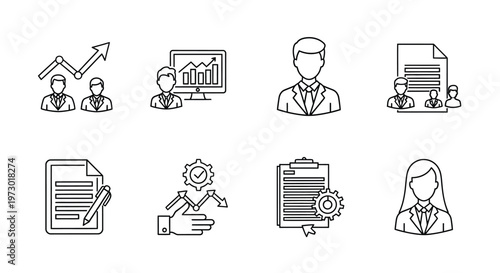 Diverse activities showing people using technology and interacting in various roles Vector