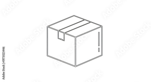 Simple line drawing of a box.