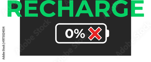 Dead Battery Recharge Symbol.