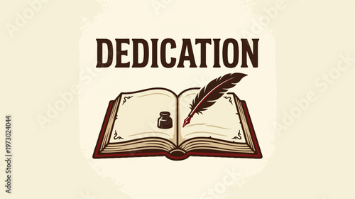 Dedication Book with Inkwell.