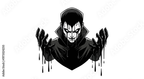 Dark Sorcerer with Dripping Hands