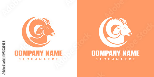 Logo design with horse head and company name.