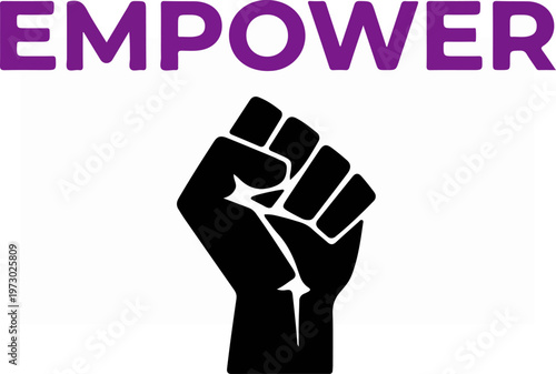 Empowerment Fist Symbol Icon.