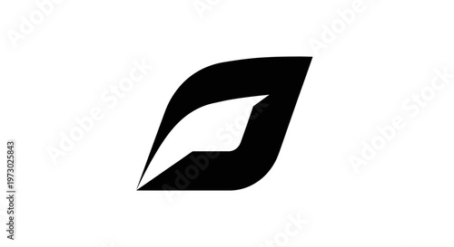 Black Leaf Logo Symbol Icon Design.