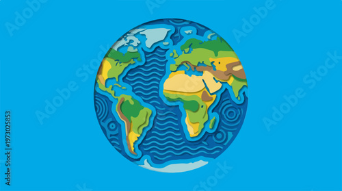 Earth Globe Planet World Map.