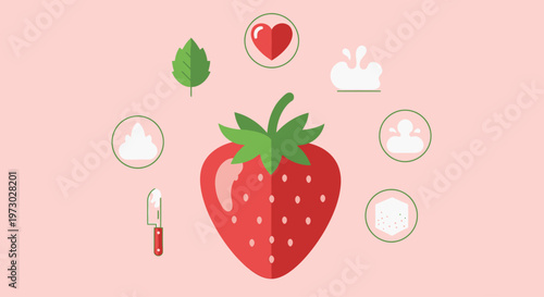 Fresh Strawberry Fruit Healthy Nutrition.