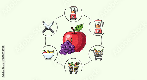 Fresh Fruit and Healthy Eating Concept.