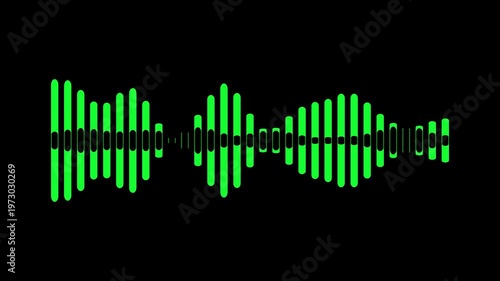 Audio sound waveform animation, Animated sound waveform spectrum with transparent background, Sound audio equalizer animation, Speech wave, sound wave, Audio spectrum
