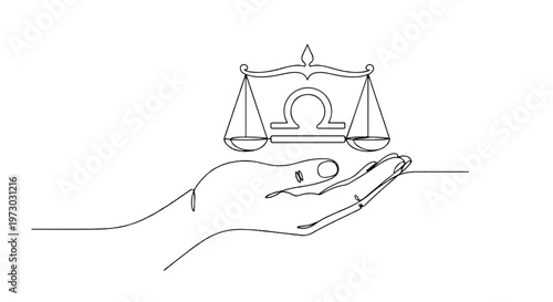 Justice, law, balance, hand, vector icon, symbol, illustration, legal, scales