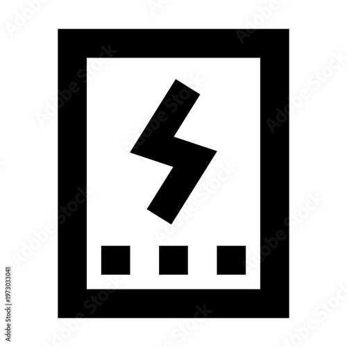 Power bank icon in sharp bold line style for charging or backup energy use. Perfect for power-related features in mobile apps, electronics dashboards, or hardware supply interface designs.