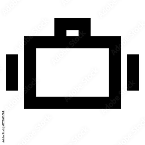 VR headset icon in sharp bold line style for immersive virtual reality experiences. Perfect for gaming apps, UI design, wearable tech interfaces, and simulation-related digital platforms.