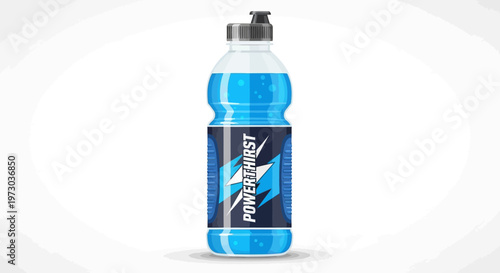 Plastic Water Bottle with Powerade Label.