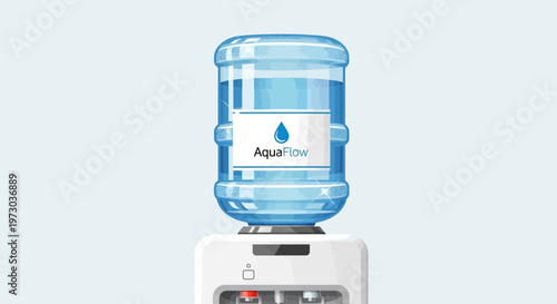 Water Cooler Bottle with Aqua Label.