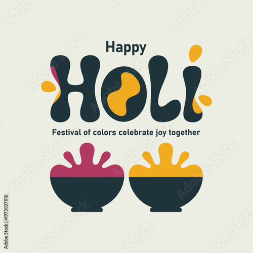 People celebrate Holi festival with colorful powders in bowls outside