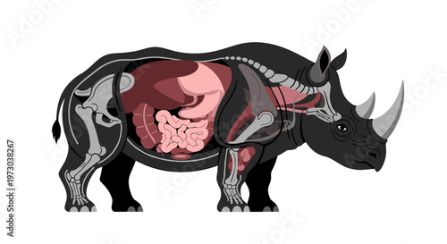 Minimalist horse skeleton illustration against a stark background conveys strength and resilience, ideal for marketing materials or website graphics.