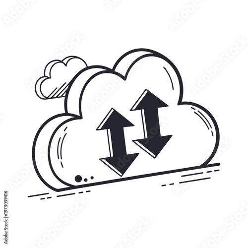 Cloud Upload Download Arrow Icon

