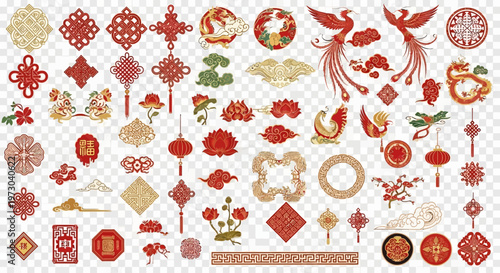 Collection of Traditional Chinese Cultural Elements, Lunar New Year Motifs