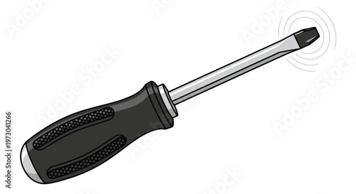 Flathead Screwdriver Tool Isolated on White Background