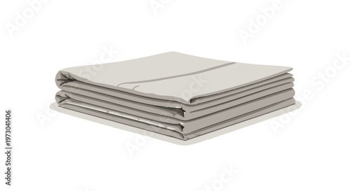 Folded Linen Stack, Neutral Tone Textiles for Home Decor and Cleanliness