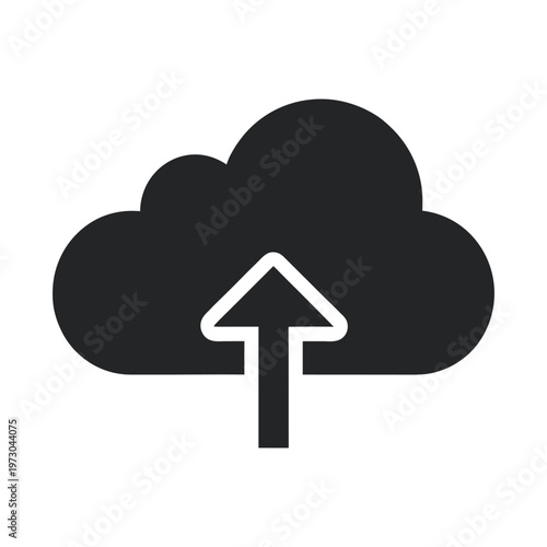 Cloud Upload Arrow Vector Icon


