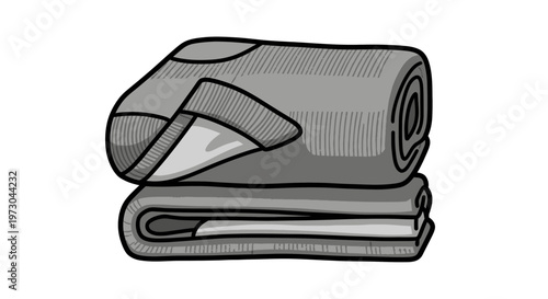 Folded Towels Stacked Neatly for Bathroom or Spa Use