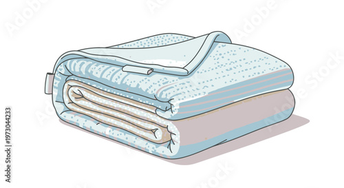 Folded Towels Stacked Neatly for Bathroom or Spa Use