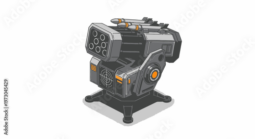 Futuristic Missile Launcher System, Advanced Weapon Technology