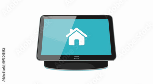 Minimalist smart home technology and IoT icon set, "Created with AI assistance and manually refined."