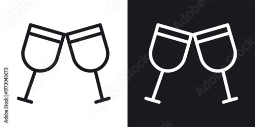 Clinking glasses icon