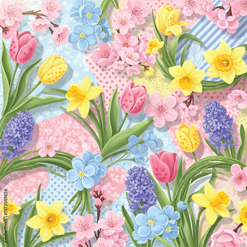 Colorful flowers in full bloom.