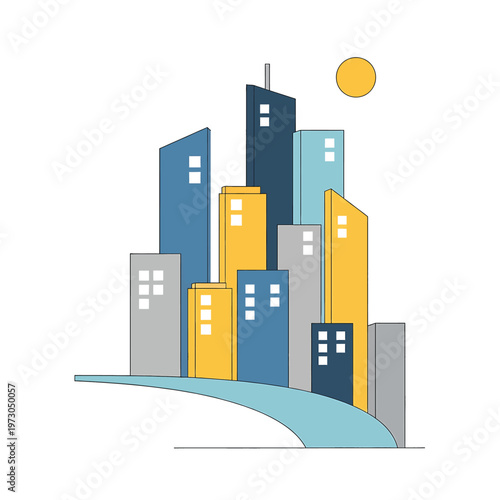City Skyline with Modern Buildings.
