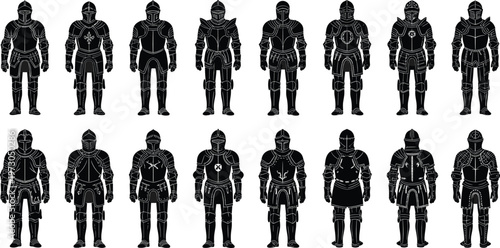 This title is clear, professional, and emphasizes both the subject (knights in armor) and the collectible pack format.