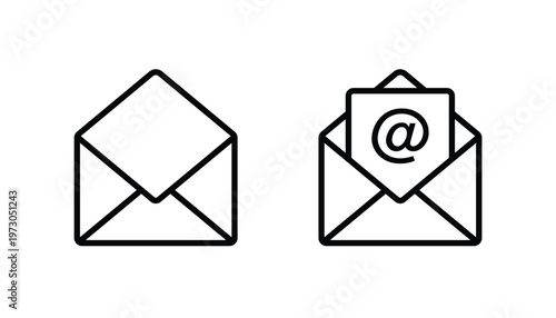 Mail icon set. Envelope icon. email icon vector. E-mail icon. Vector illustration