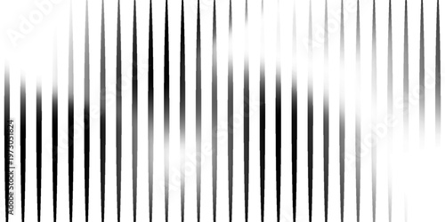 Abstract white background with black stripes of varying thickness