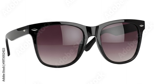 Black Sunglasses with Purple Gradient Lenses