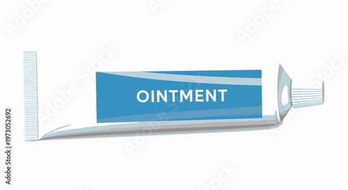 Medical Ointment Tube for Skin Care and First Aid Applications