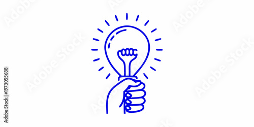 Hand holding a lightbulb shaped like a clenched fist