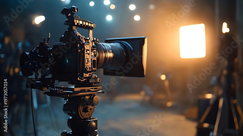 cinema camera tripod filmmaking production setup