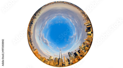 Photography New York City tiny planet with Manhattan