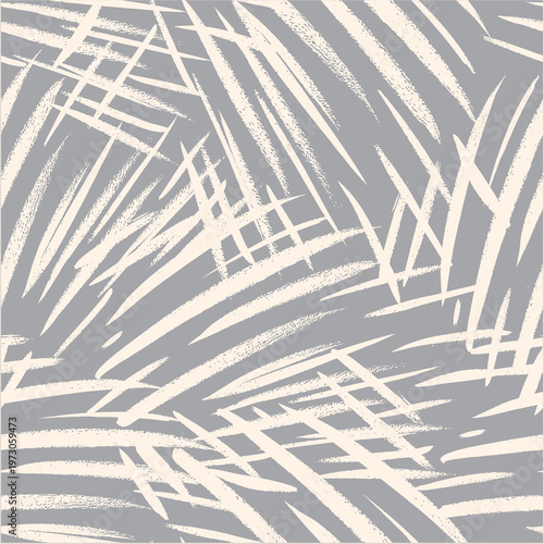 Abstract brush strokes forming a textured pattern with a light and organic feel on a muted grey background, evoking a sense of calm and natural artistry