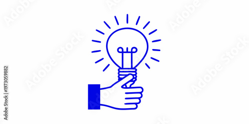 A hand giving a thumbs up while holding a glowing lightbulb