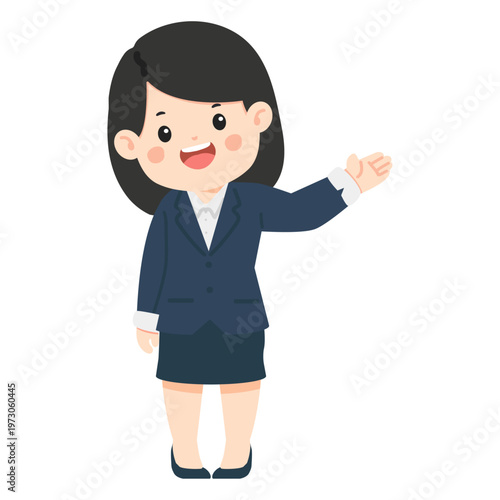 Woman teacher presenting lesson in classroom