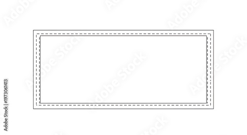 Simple rectangular outline with dual solid and dashed lines