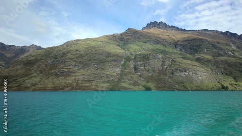 Mountain Coast Over Turquoise Lake